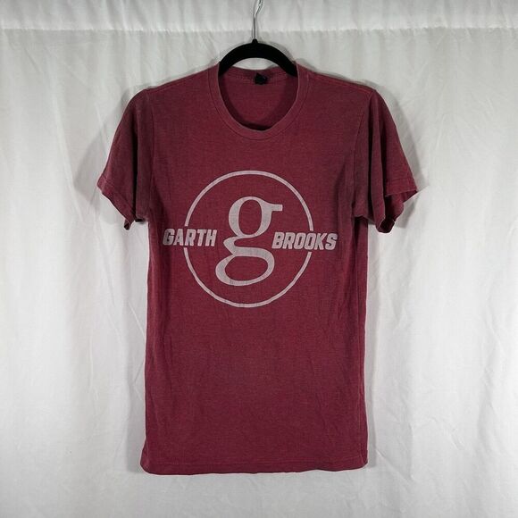 Tultex Tops - Garth Brooks Tultex Shirt Women's Small Red All Day Long Short Sleeve Crew Neck